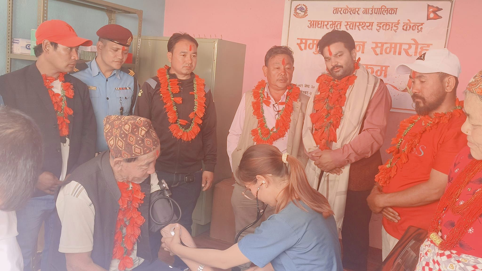 तारकेश्वर गाउँपालिका  ५ मा स्वास्थ्य केन्द्र उद्घाटन